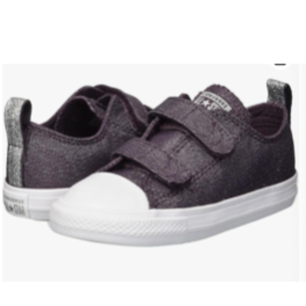 Converse Chuck Taylor All Star 2V Ox Fairy Dust Purple Toddler Sneakers Size 4